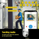 Câmera de Segurança Wi-Fi 360° Full HD Tipo Lâmpada – Visão Noturna Colorida, Áudio Bidirecional e Monitoramento pelo Celular