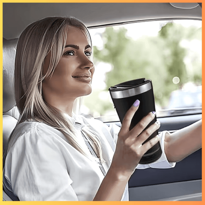 Copo Térmico Inox com Tampa, Abridor e Isolamento a Vácuo – 473ml