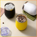 Cuia Térmica Inox 350ml com Tampa Vedada – Parede Dupla, Conserva Bebidas Geladas ou Quentes