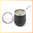 Cuia Térmica Inox 350ml com Tampa Vedada – Parede Dupla, Conserva Bebidas Geladas ou Quentes